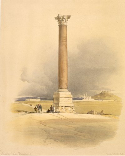 Pompeius oszlopa, Alexandria, az "Egyiptom és Núbia", 1. kötet (litho) alkotó: David Roberts