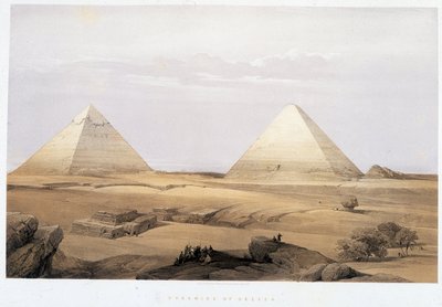 Geezeh piramisai – a „Szentföldön”, London 1849 alkotó: David Roberts