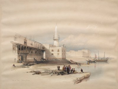 Rakpart Szuezben, 1839. alkotó: David Roberts