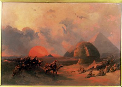 Visszaemlékezés a sivatagról Simon közeledtére alkotó: David Roberts