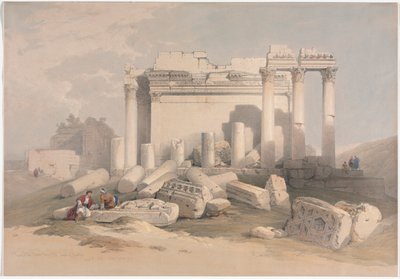 A Baalbec-templom keleti portikuszának romjai alkotó: David Roberts