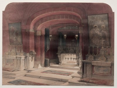 Az Angyali üdvözlet szentélye, Názáret, 1839. alkotó: David Roberts