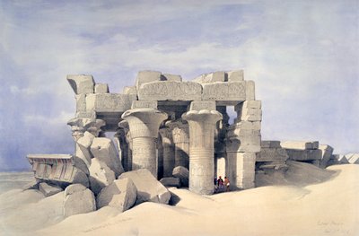 Sobek és Haroeris temploma Kom Ombóban, 19. század alkotó: David Roberts
