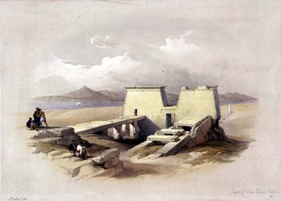 Wady Sabona temploma, Núbia, az "Egyiptom és Núbia", 1. kötetből (lithó) alkotó: David Roberts