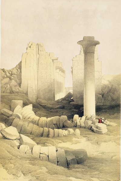 A karnaki Amun-templom dromosz vagy központi csarnoka Egyiptomból és Núbiából, 2. kötet alkotó: David Roberts