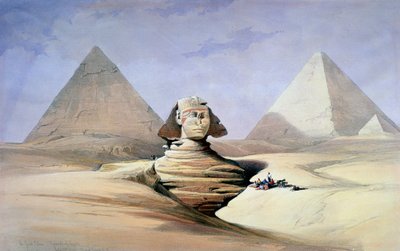 A nagy szfinx és a gízai piramisok, 1838-1839 alkotó: David Roberts