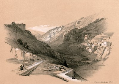 Siloám alsó medencéje, 1855. alkotó: David Roberts