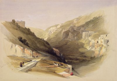 Siloam tója, a „The Holy Land” II. kötetéből; metszett: Louis Haghe (1806-85), megjelent Londonban, 1842 (színes litó) alkotó: David Roberts