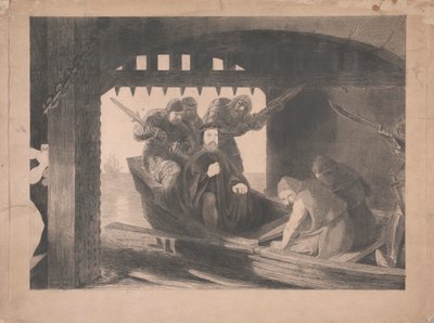 Gloucester hercegét bevitték Calais vízi kapujába, 1380 alkotó: David Scott