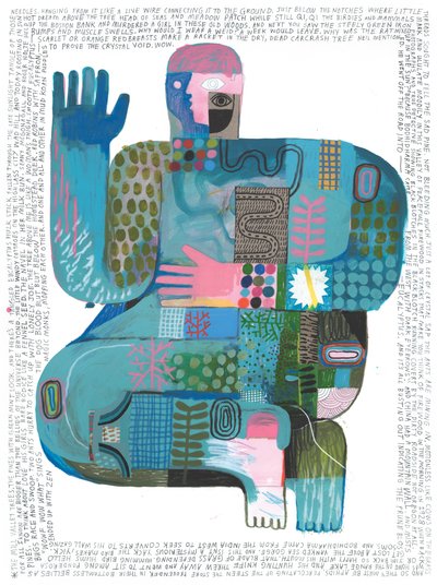 Sounds Of The Universe, 2023 (akril és ceruza, papír) alkotó: David Shillinglaw