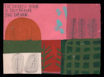 A legsötétebb óra éppen a hajnal előtt van, 2023 (festmény és kollázs) alkotó: David Shillinglaw