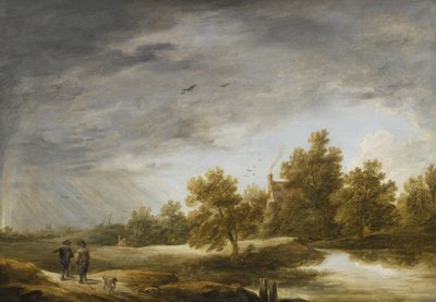 Folyami táj szivárvánnyal alkotó: David Teniers the Younger