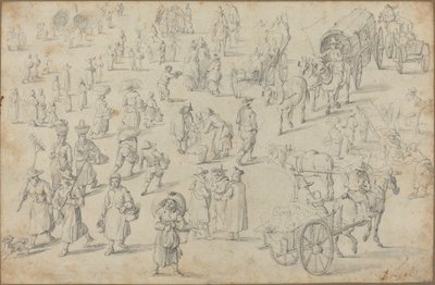 Tanulmányok a piaci adatokról alkotó: David Teniers the Younger