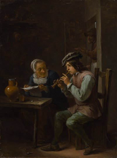 A Flageolet játékos alkotó: David Teniers the Younger
