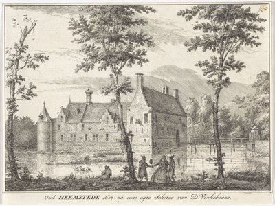 Kilátás a régi Heemstede-re Oud Heemstede 1607. D. Vinkeboons vázlata után (cím a tárgyon) alkotó: David Vinckboons (I)
