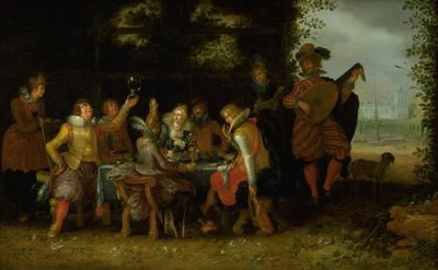 Bankett a parkban (A tékozló fiú a szajhák között?) alkotó: David Vinckboons