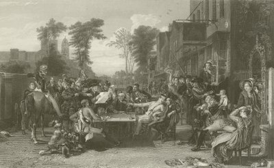 Chelsea nyugdíjasai olvassák a Waterloo-i csata közlönyét alkotó: David Wilkie