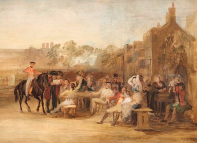 A chelsea-i nyugdíjasok a Waterloo-i küldeményt olvassák, 1819 alkotó: David Wilkie
