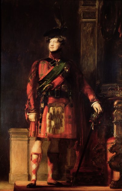 IV. György (1762-1830) Highland Dressben, 1830 alkotó: David Wilkie