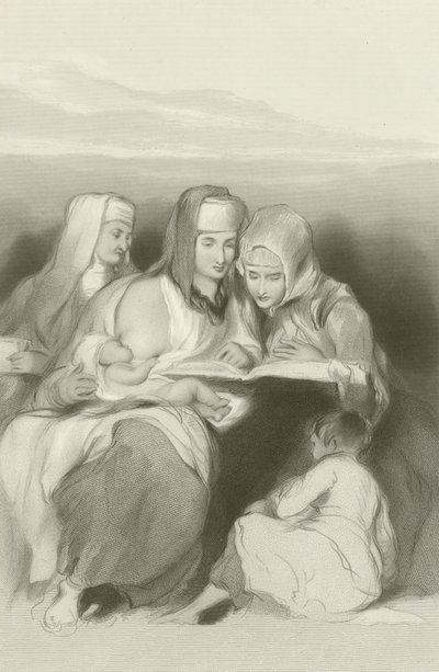 Szentírást olvasó héber nők Jeruzsálemben alkotó: David Wilkie