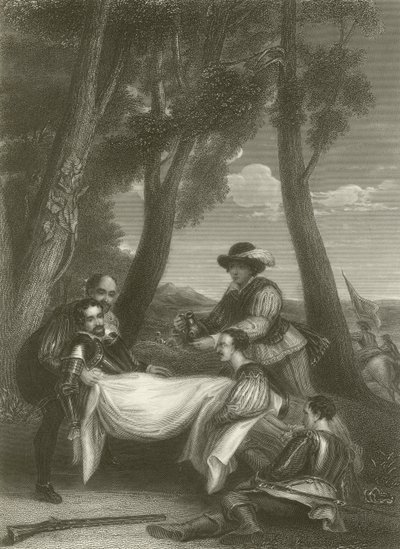 Sir Philip Sidney halála alkotó: David Wilkie