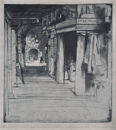 Calle Della Donna, c1900, 1925. alkotó: David Young Cameron