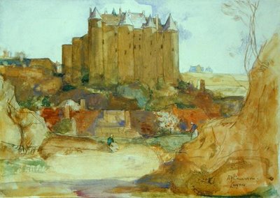 Luynes a Loire-on (akvarell ceruza fölött, papíron) alkotó: David Young Cameron