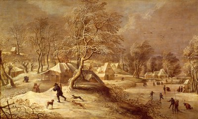 A régi falu hó alatt alkotó: David Teniers the Elder