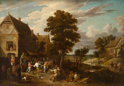Táncosok egy falusi fogadóban, 1660 körül (olaj, vászon) alkotó: David the Younger (workshop of) Teniers