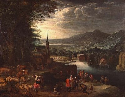 Kiterjedt hegyvidéki táj alkotó: David Teniers the Younger