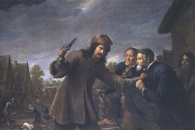 Támadás egy falu ellen, 1648 alkotó: David Teniers the Younger