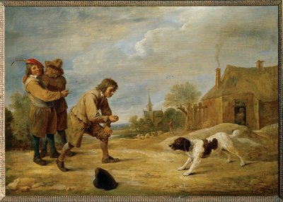 Tanyasi fiú kutyával alkotó: David the Younger Teniers