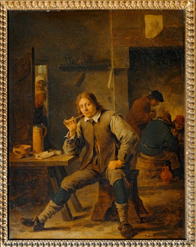 Dohányzó az asztalnak támaszkodva ... alkotó: David the Younger Teniers