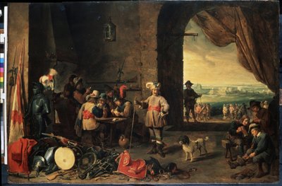 Az őrszoba. David Teniers ifjabb (1610-1690) festménye. Olaj, fa, 69 x 103 cm alkotó: David Teniers the Younger