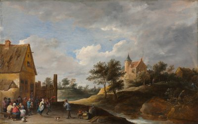 Táj paraszt tánccal, 1645-50 körül alkotó: David Teniers the Younger