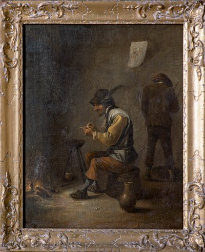 Parasztok a belső térben (olaj, vászon) alkotó: David Teniers the Younger