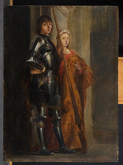 Szent György és Cecilia, Antonello da Messina után alkotó: David Teniers the Younger