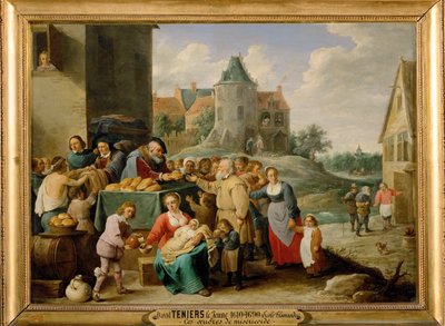 Az irgalmasság hét cselekedete - Az éhezők etetése ... alkotó: David the Younger Teniers