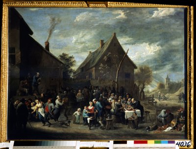 Parasztlakodalom. David Teniers ifjabb (1610-1690) festménye. Olaj, vászon, 82 x 108 cm alkotó: David Teniers the Younger