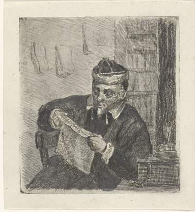 olvasó ember alkotó: David van der Kellen