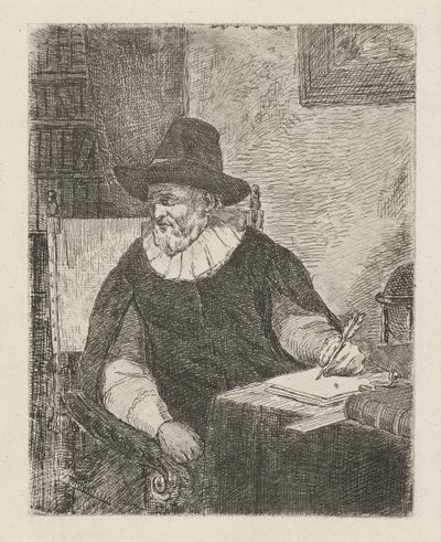 Férfi egy dolgozószobában alkotó: David van der Kellen