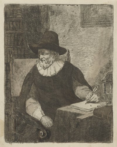Férfi egy dolgozószobában alkotó: David van der Kellen