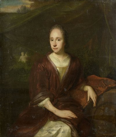 Margaretha Nelis (1652-17050, Casparus Commelin második felesége) portréja. alkotó: David van der Plas