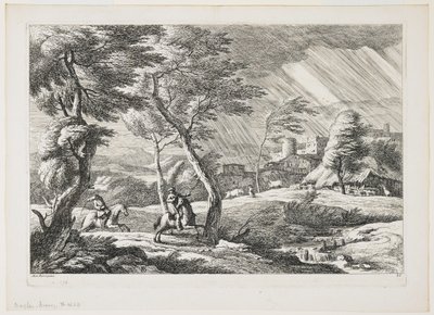 VII. tábla, tájképhalmazból, 1743 alkotó: Davide Antonio Fossati