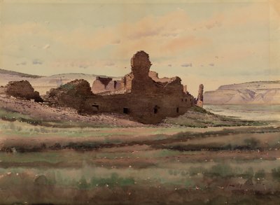 Pueblo Bonito rom, Chaco-kanyon, Új-Mexikó, 1888. alkotó: De Lancey Gill