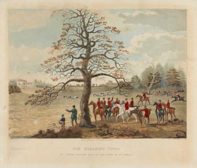 [Rókavadászat] négyes készlet: (2) Fox Breaking Cover / St. Alban Duke of the Upper Gatton székhelyén alkotó: Dean Wolstenholme