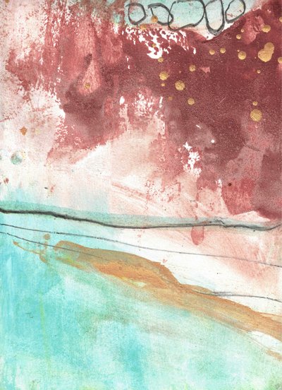Absztrakt: „Serene Gold Flow” alkotó: Deb Chaney