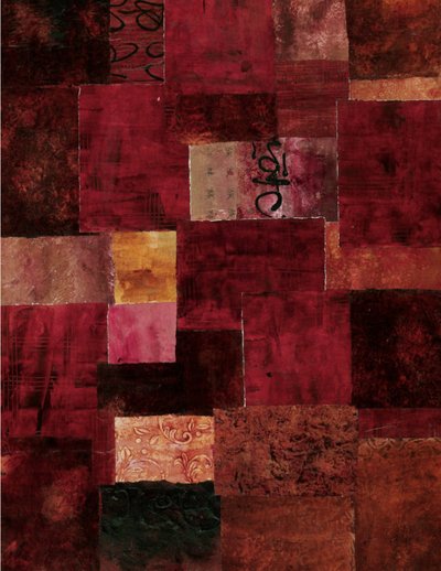 Bordó patchwork – absztrakt alkotó: Deb Chaney