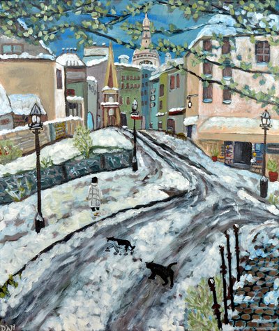 Early Snow, 2020 (akril, vászon) alkotó: Deborah Eve Alastra