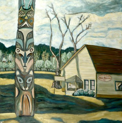 Oaks Totem, 2019 (akril, vászon) alkotó: Deborah Eve Alastra
